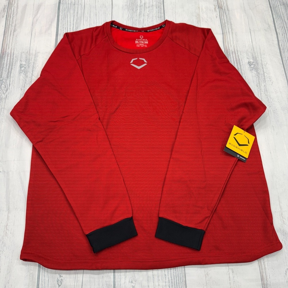 NWT EvoShield Heater Pullover Fleece 2XL Red Warm Up Batting Cage Baseball Mens
